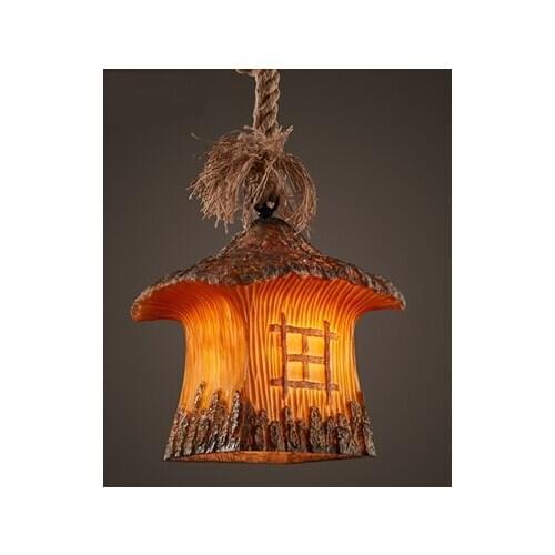 Retro bar pendant lamp loft personality creative cafe restaurant lights bar lamp Nordic art resin house pendant lights ya72836