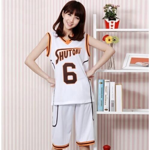 Full Set Kuroko No Basket Midorima Shintaro Cosplay T-shirt+Shorts Anime Costume Disfraces 2 in 1 Kurokos Basket