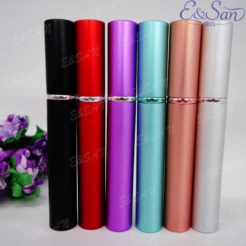 Portable Wholesale L01H-4ML long Tube Light Aluminum Perfume Glass Spray Cosmetic Bottle 108PCS/LOT