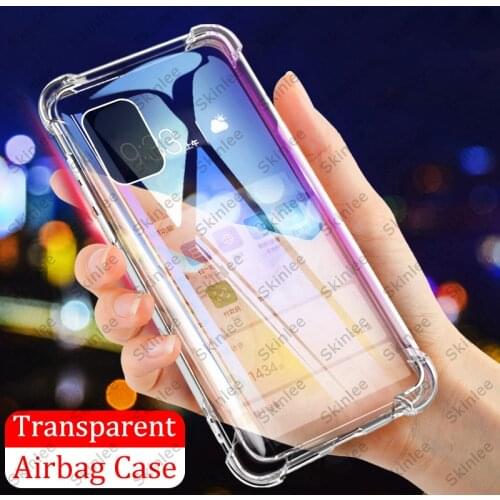 Skinlee For VIVO V21E Transparent Case Official Original Shockproof Clear Cover For vivo V21 Airbag Case