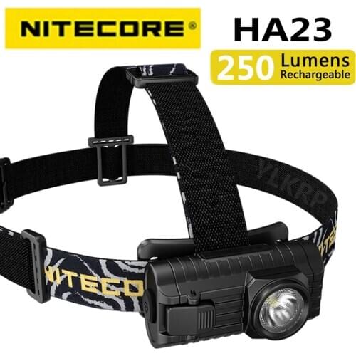 NITECORE HA23 250 Lumens CREE XP-G2 S3 LED Headlamp Waterproof AA Portable Lightweight Light with battery