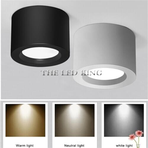 Surface Mounted LED Downlight 5W 7W 9W 12W 15W 18W 30W White/Black Housing Surface Mounted AC220V Ceiling Spot Light Home Deco
