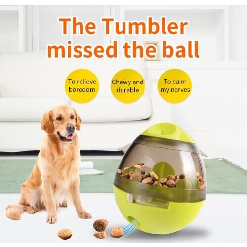 Pet Products Dog Toys Fun Feeding Interactive Training Tumbler Food Leaking Ball Chewing Slow Eating And Playing Improve IQ