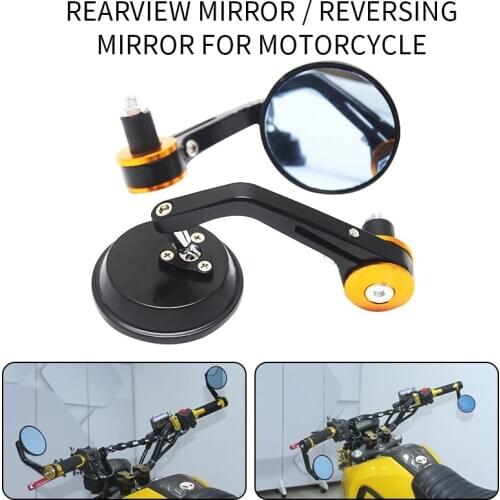 2pcs Universal 7/8" Round Bar End Rear Mirrors Moto Motorcycle Motorbike Scooters Rearview Mirror Side View Mirrors