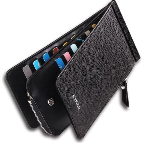 Large Capacity Male and Female Couple Card Bag Long Wallet Bank Card Credit Card Holder Multi-card Zipper Wallet