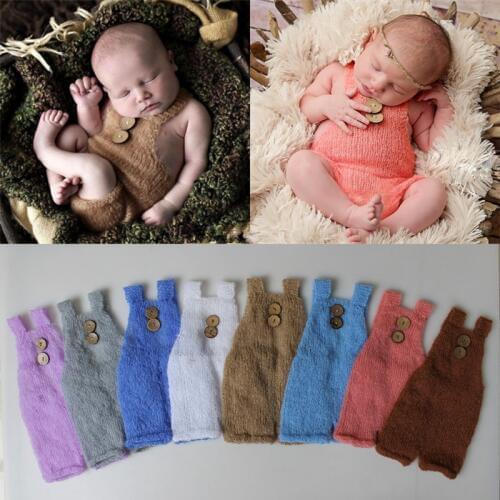 Knitted Newborn Baby Photography Props Baby Jumpsuit Romper Baby Photo Accessory