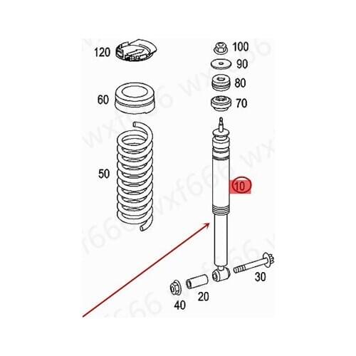 Car Rear pillar Rear shock absorber Suitable for SLK 280 mer ced es-be nzSLK 200 SLK 300 SLK 350 2006-2010 Rear shock absorber
