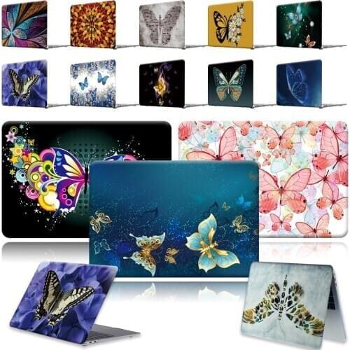 For Apple MacBook Air Pro Retina 11 12 13 16/Air A2179 A1932/13.3 A1369 A1466 Pro 16 A2141- Printed butterfly Hard case cover