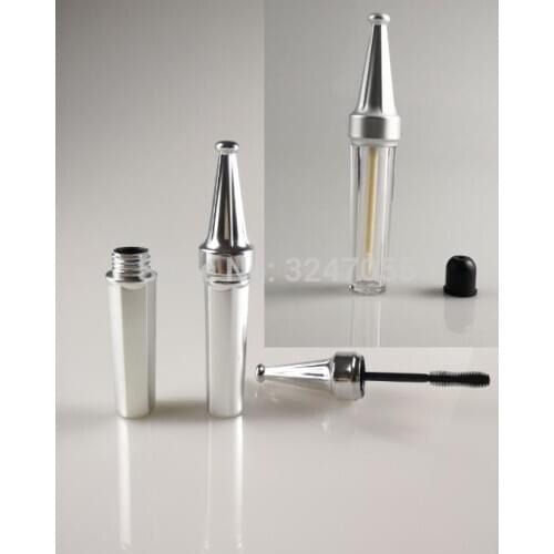 10/30/50pcs Silver High Grade Beauty Mascara Tube, Makeup Eyelashes Cream Container, Clear Professional Lip Gloss Bottle