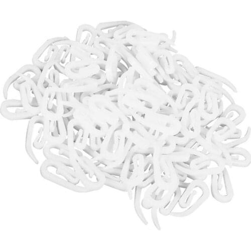 100pcs Curtain Hanging Hooks Ring Window Hanger Hooks White Plastic Curtain Hook For Car Home Curtain Rod For Shower Curtain