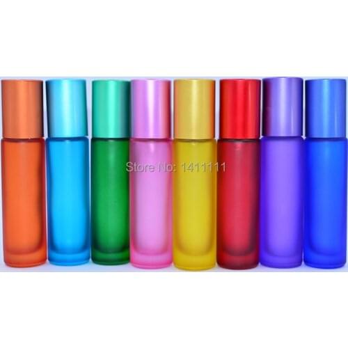 1000pcs/lot Frosted 10ml 1/3oz Thick Roll On Glass Perfume Bottle Fragrances Essential Oil bottle Roller Ball Wholesale Price