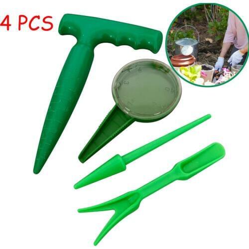 4pcs Soil Puncher Sowing Tools Plant Migration Planting Nursery Gardening Supplies Garden Tool