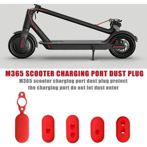 5PCS Red Silicone Charge Port Cover Dustproof Rubber Plug Line Hole Protector For Xiaomi Mijia M365 Electric Scooter Accessories
