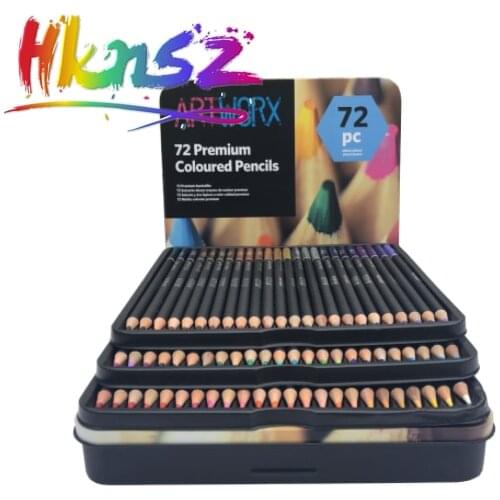 72 Colors Professional Color Pencil Set Iron Box Colored Colour Drawing Pencil