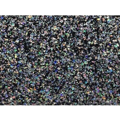 Acrylic/PMMA 1-Sided Chunky Glittering Color Sheets 2.5mm for Jewelries, Crafts, Art Works, Decoration - Radiant Silver (RB1000)