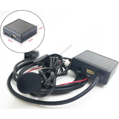 12Pin Car AUX USB Audio Bluetooth Adapter Cable Microphone For Ford 6000CD Radio Bluetooth Music Adapter With Microphone