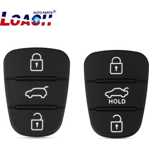 Auto Car Key Shell Remote Car 3 Buttons Rubber Button Pad For Hyundai Solaris Accent Tucson l10 l20 l30 Kia Rio Ceed Flip