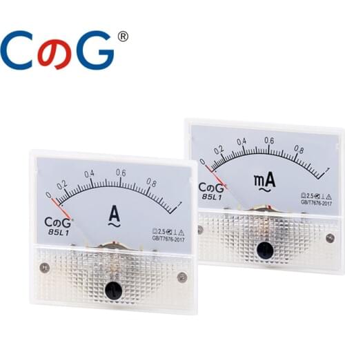 CG 1PCS 85L1 1A 2A 3A 5A 10A 15A 20A 30A 50A 75A 100mA 200mA 300mA 500mA AC Panel Meter Analog Panel Ammeter Dial Current Gauge