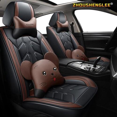 ZHOUSHENGLEE Leather car seat covers for mercedes benz All models w124 w202 w203 w211w212 w245 car seat cover Car seat protecto