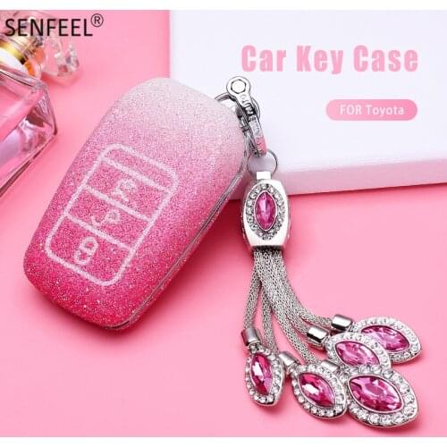 Car Key Case Cover For Toyota Hilux Fortuner Land Cruiser Camry 3 Button 2016 2017 2018 Remote Controller Key Shell Accessories