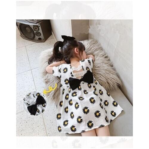 Kids Girls Christmas Dress Summer Kids Dresses for Girls Short Sleeve Baby Girl Dress