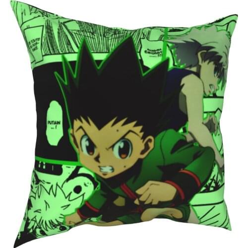 Gon And Killua Hunter X Hunter Pillowcase Printing Polyester Cushion Cover Gift Manga Pillow Case Cover Home Wholesale 40X40cm