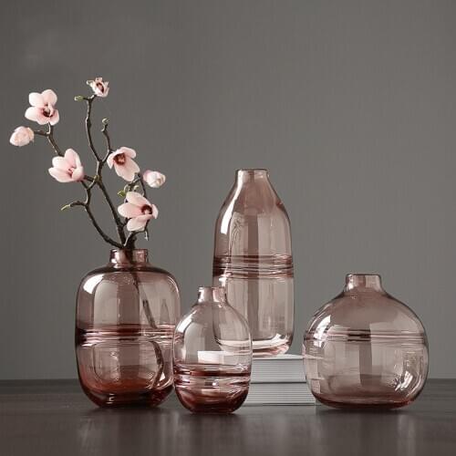 Glass Vase Decoration European-style Home Decorations Nordic Modern Minimalist Soft Decorative Vase