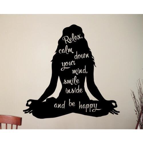 Yoga Wall Decal Vinyl Sticker Home Design Yoga Studio Decor Bedroom Wall Art Murals Sport Motivation Removable Stickers A779