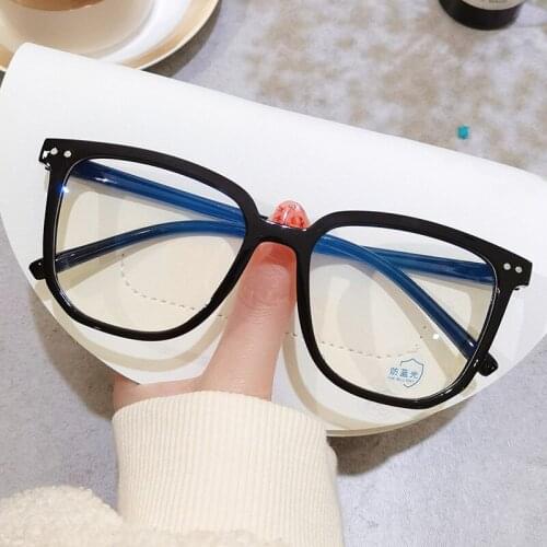 2021 New Fashion Anti-Blue Light Women Eyeglasses Men Polygon Retro Plastic Eye Glasses Classic Brand Design Eyewear Frame