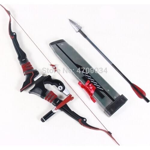 Overwatch Halloween Terror Hanzo Skin Demon Cosplay Storm Bow Prop