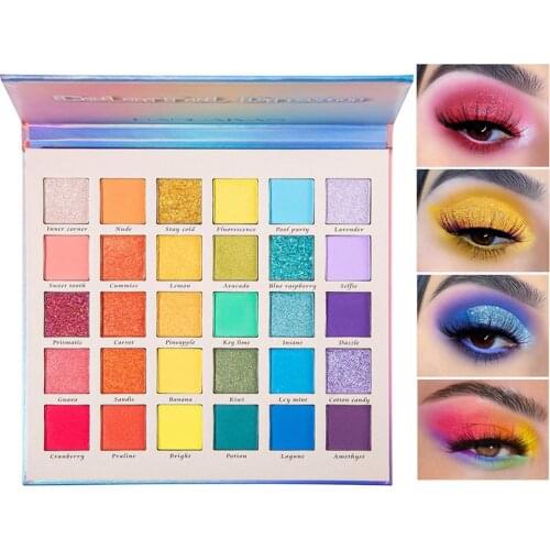 30-color Rainbow Eyeshadow Palette Makeup Matte Shimmer Set Perfect For Day And Night Holiday Party Wedding Halloween Makeup