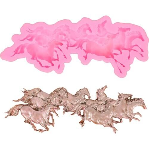 Horse Shape Silicone Mold Decoration Fondant Mold DIY Party Cake Decorating Tool Candy Chocolate Gumpaste Mould Cake Tools