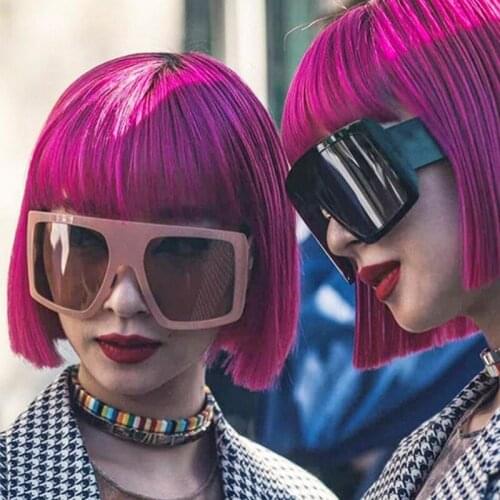 Ladies Oversized Square Sunglasses Womens New Large frame Brand Designer Sunglasses Women Oculos De Sol Feminino