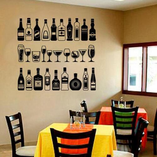 Vinyl Wall Decal Alcohol Bar Drink Party Wall Stickers Bar Decoration Accessaries Various Bar Drinks Home Decor kitchen X127