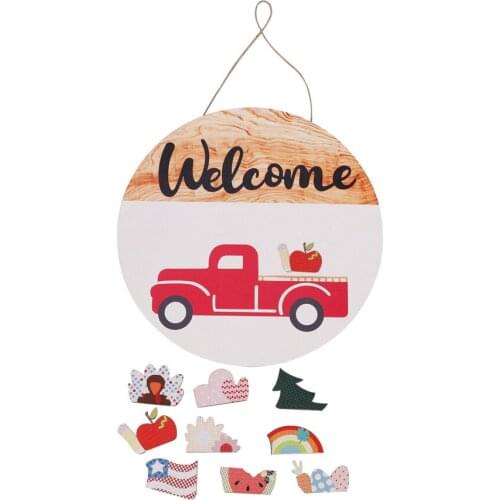 Welcome Sign Porch Decoration SweetGnome Door Pendant