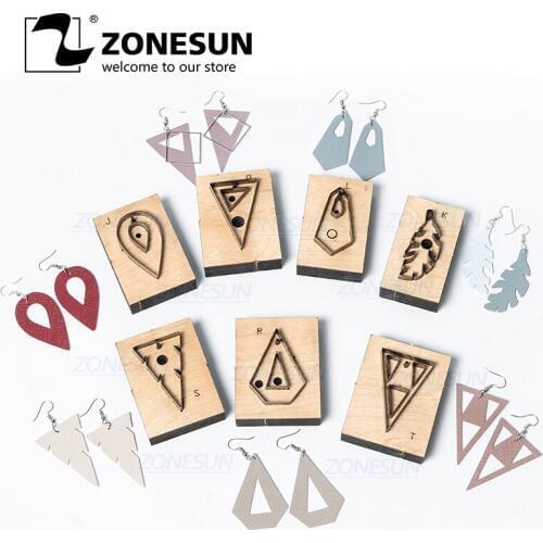ZONESUN Leather Earring Cutting Die Clicker Steel Rule Die Leather Decoration Tool For Die Cutting Machine DIY Handicraft Cutter