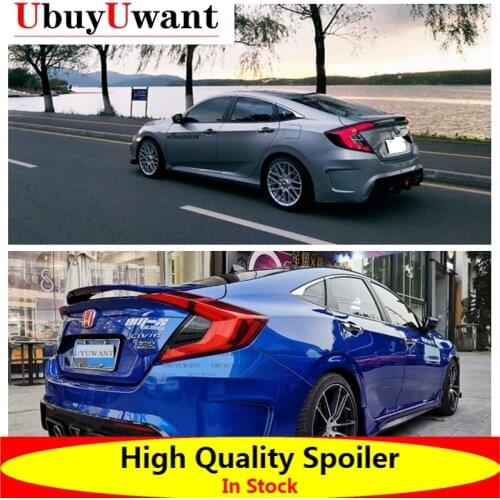 2015 2016 2017 New Design For Civic ABS Spoiler For Honda Civic By Primer Or Balck Color High Quality Spoiler