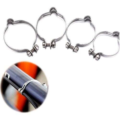 25.4/28.6/31.8/34.9mm Vintage Bicycle Brake Cable Clamp Stainless Steel Bike Disc Brake Shifter Tube Clamp Stop Line Organizer