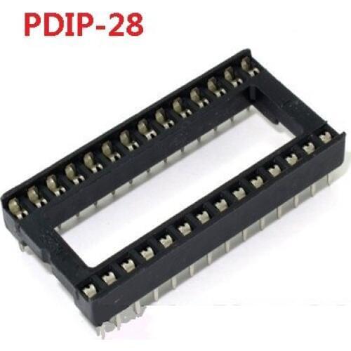 28P wide-body IC socket DIP 28 DIP-28Pins seat microcontroller socket 10pcs/lot