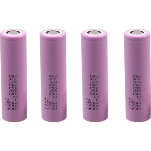 4pcs 18650 3500mAh 35E batteries