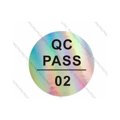 6000pcs 10MM QC PASSED stickers laser self-adhesive waterproof QC PASSED label QCPASSED Warranty Label 1cm