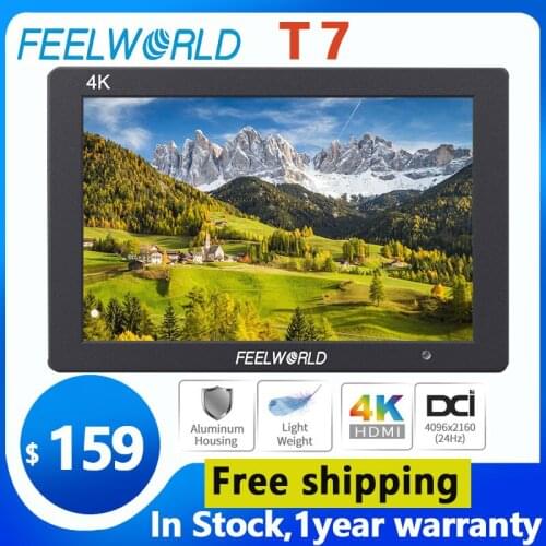 Feelworld T7 7 Cal IPS 1920x1200 HDMI na monitorze pola kamery wsparcie 4K wejście wyjście ekran wideo dla DSLR Canon Nikon Sony
