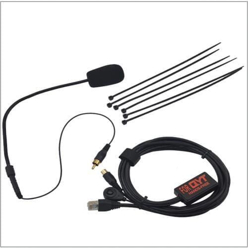 8-PIN Crystal Head Finger PTT MIC Hands-free Headset for Mobile Radio QYT KT-8900 KT-8900R BAOJIE TM-218 QYT KT-7900D KT-8900D