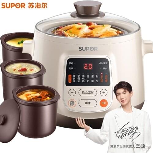 Purple sand pot Sous vide cooker Automatic intelligent Electric Slow Cooker Household 2.5L Electric cooker stew pot with cover