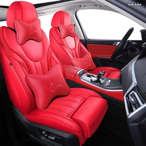 KOKOLOLEE Custom Leather car seat cover For Toyota Corolla PRIUS Prado Land Cruiser RAV4 CROWN Camry Highlander CH-R Alphard