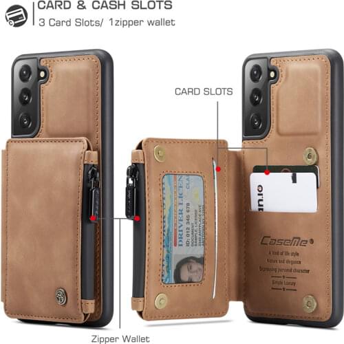 A51 A71 Leather Wallet Phone Case Etui For Samsung S20 Ultra S10 S9 S8 Plus Note 20 10 9 Zipper Purse Card Cover Coque Funda