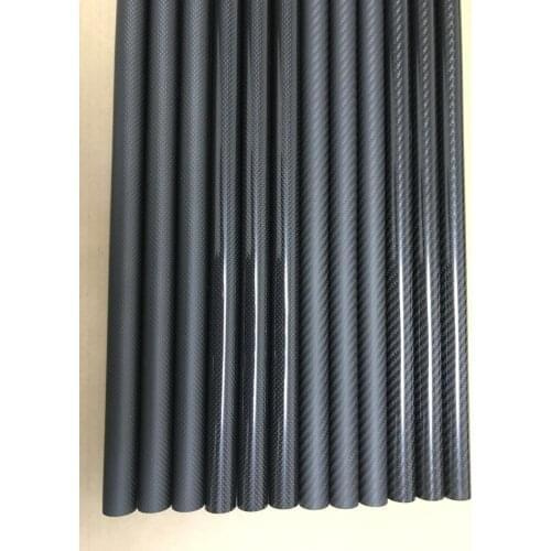LAITEHM 1PCS high strength 3K carbon fiber tube 44x40x1000mm twill matte twill gloss round tube carbon fiber tube