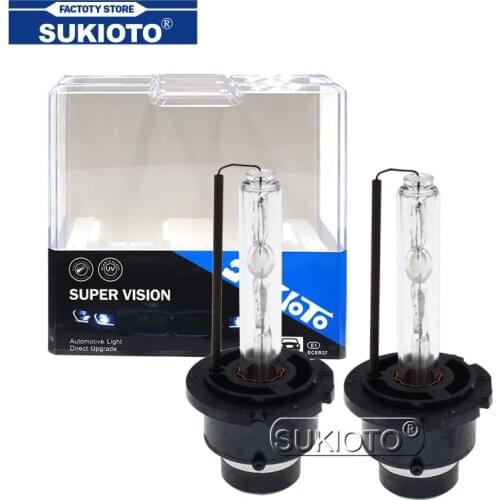 SUKIOTO 2PCS Car Headlight Bulb 35W 55W D2S 4300K 5000K 6000K 8000K 10000K Auto Lamp Replacement For D2S HID Xenon Ballast Kit