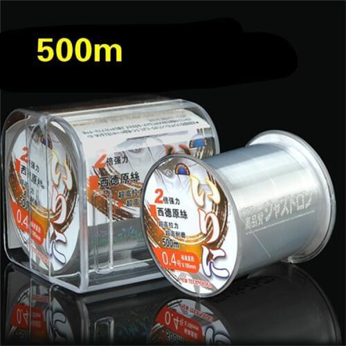 Hot selling fishing line Mainline 500M high quality nylon fishing line fishing sea rod pole line sub cast line