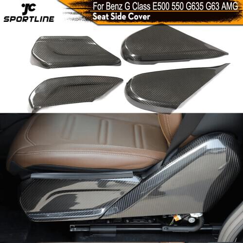 For Mercedes-Benz G Class W463 G500 G65 AMG 2019 Dry Carbon Fiber Seat Side Cover Trim Adjust Switch Button Panel Cover
